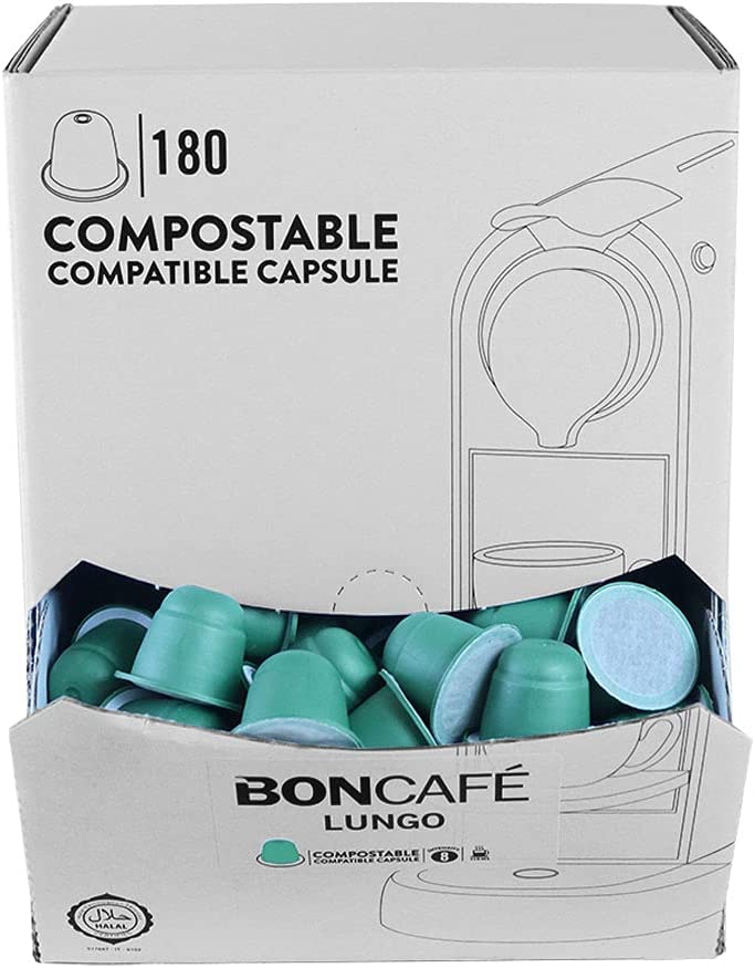 Boncafe Compostable Capsules Lungo 180 Caps