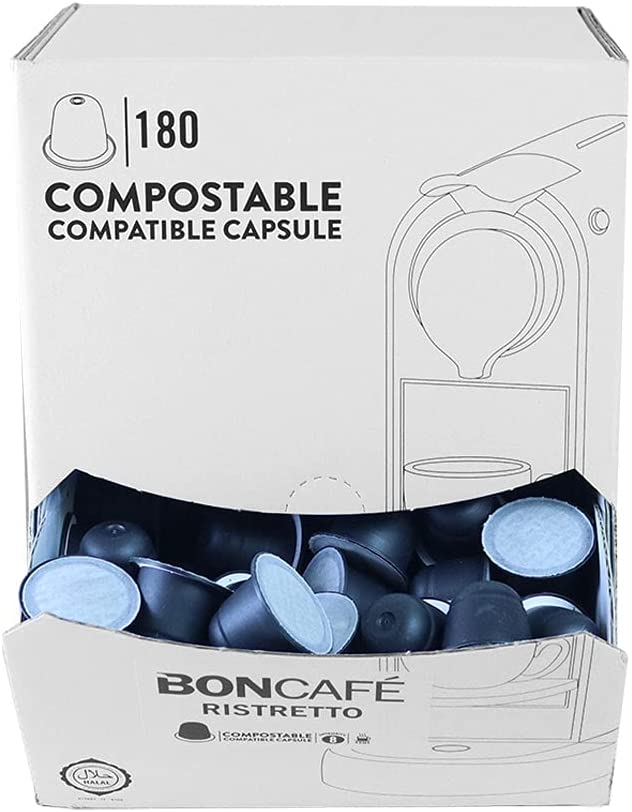 Boncafe Compostable Capsules Ristretto 180 Caps