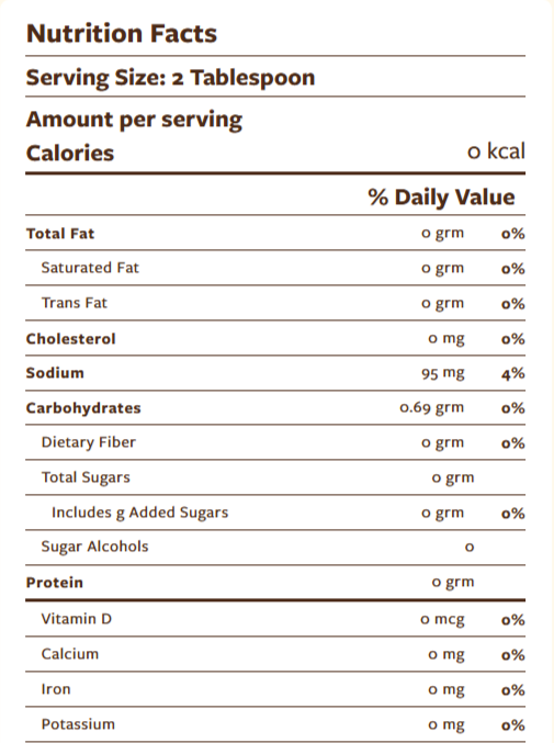 Torani Sugar Free Salted Caramel Syrup 750ml