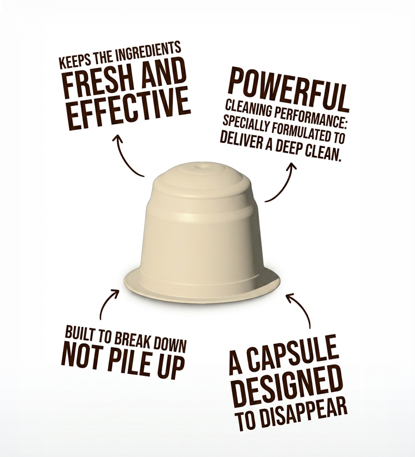 Cafetto Capsule Clean - Nespresso Compatible Cleaning Capsules - (6 Capsules)